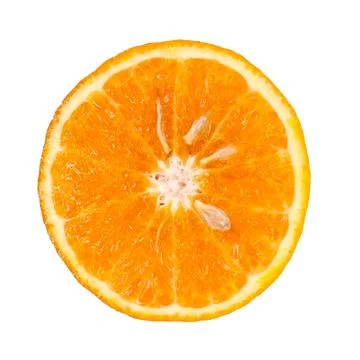 Orange on white background Stock Photos