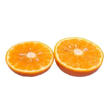 Orange on white background Stock Photos