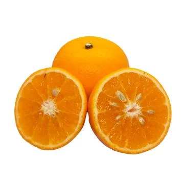 Orange on white background Stock Photos