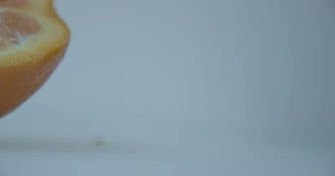 Orange white background tabletop Stock Footage 128079858