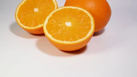 Orange On White Backgroung 库存影片 97290515
