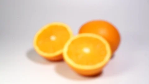 Orange On White Backgroung Stock Footage 97375438