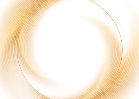 Orange white blurred glossy circle and radial lines abstract minimal geometri Stock Illustration