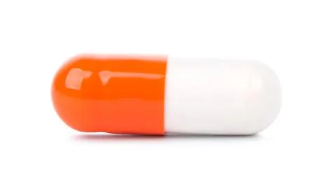 Orange-white capsule Stock Photos
