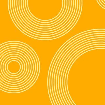 Orange White Concentric Circle Pattern Background Stock Illustration