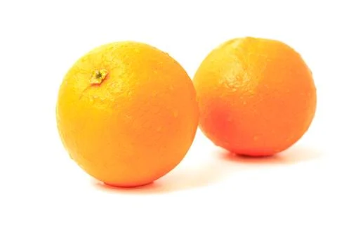 Orange on white Stock Photos