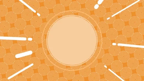A orange white pulsating circle in orange background Stock Footage 138547452