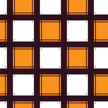 Orange White Square Pattern Background Stock Illustration