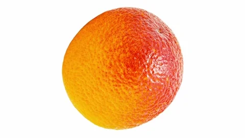 Orange whole red, rotating on white background Stock Footage 243993275