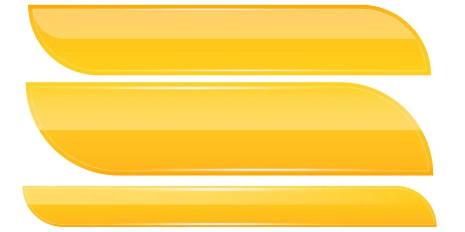 Orange wide web buttons set isolated on white background. Vector illustration of Stock Illustration