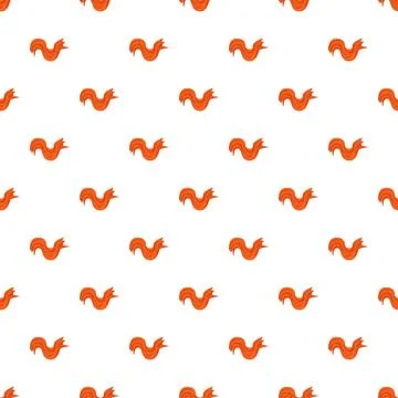 Orange wig hair pattern seamless white background Stock Illustration