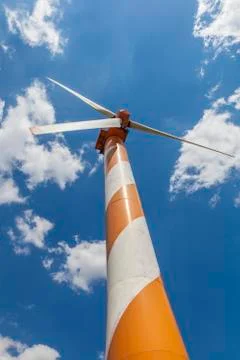 Orange windmill Stock Photos