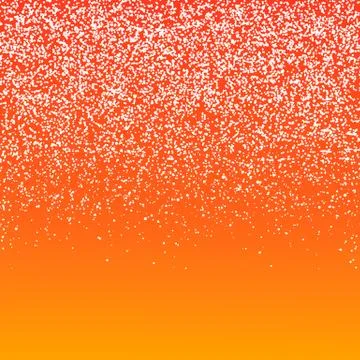 Orange winter background. Falling snow. Flying snowflakes backdrop. Christmas Stock Illustration