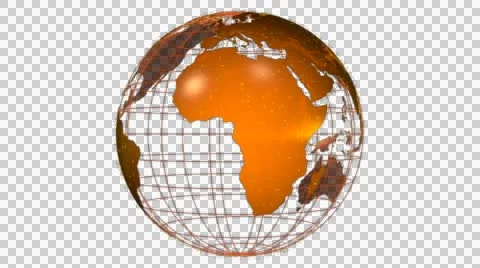 Orange Wired Globe Видео 42756455