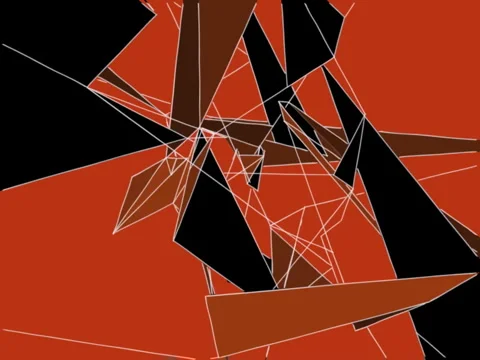 Orange wireframe abstract 動画素材 1072154