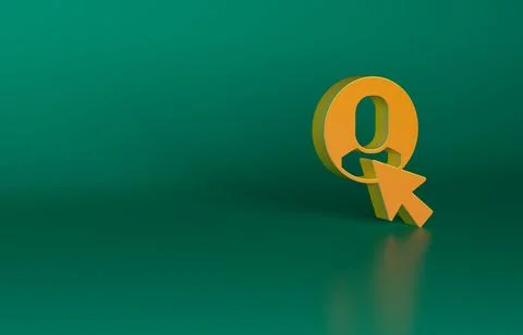 Orange Worker icon isolated on green background. Business avatar symbol user Stock Illustration