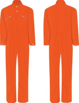 Orange working uniform Stock Illustration