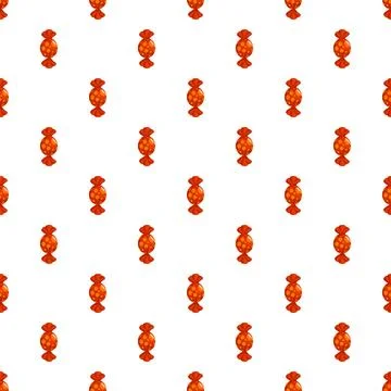 Orange wrapped candy seamless pattern background Stock Illustration