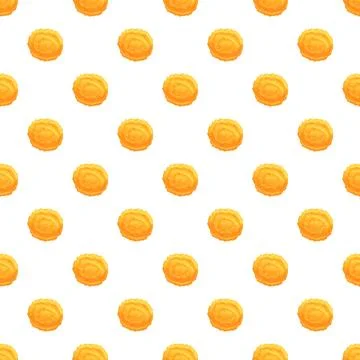 Orange yellow abstract dots seamless pattern background イラスト素材