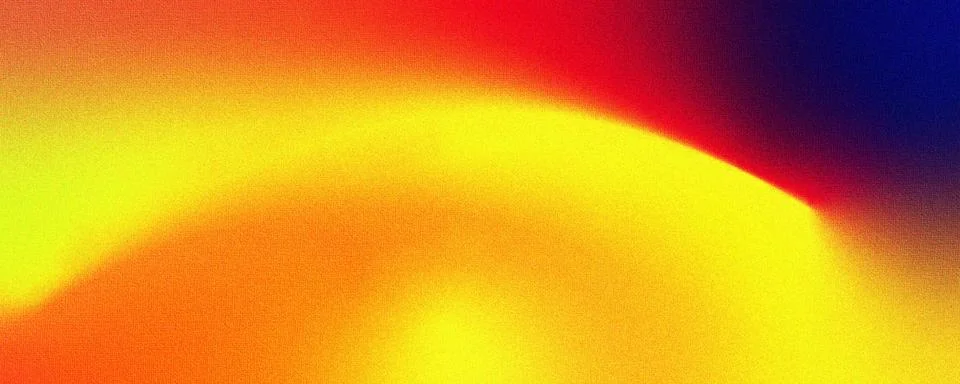 Orange Yellow Blue Flow Abstract Gradient Background with Grainy Texture Effect Stock Illustration