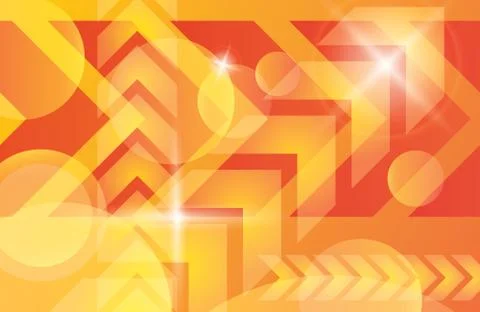 Orange yellow bright technology vector background Stock Illustration