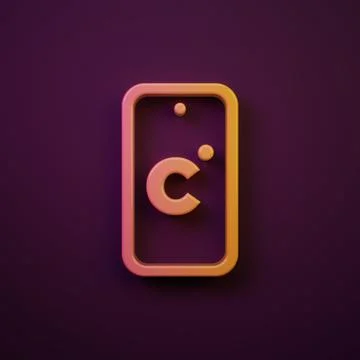 Orange-yellow Celsius icon isolated on purple background. Minimalism concep.. Stock Illustration