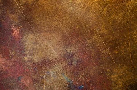 Orange-yellow copper surface flat close-up texture an full frame background Фото