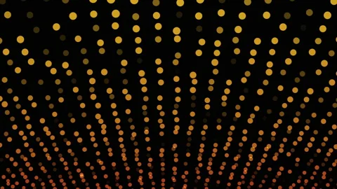 Orange &amp; yellow dots  bokeh motion graphics dancing background  UHD 4K footage Stock-Footage 142829059