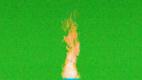 Orange Yellow Fire Flame on Green Screen Loop 库存影片 339818313