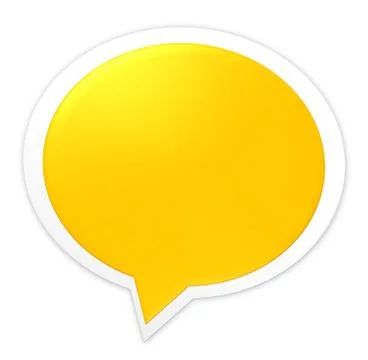 Orange yellow gold speech bubble Stock Illustration
