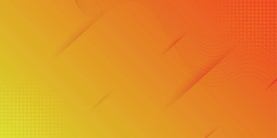 Orange yellow gradient abstract background design with halftone dots and Stock Illustration