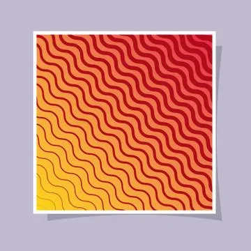 Orange with yellow gradient and striped background frame vector design Illustrazione stock