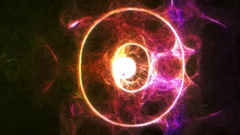 Orange Yellow Light Rings Stock Footage 326723679