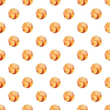 Orange yellow marble pattern spheres seamless background 库存插图