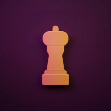 Orange-yellow Pepper icon isolated on purple background. Cooking spices. Mi.. Stock Illustration