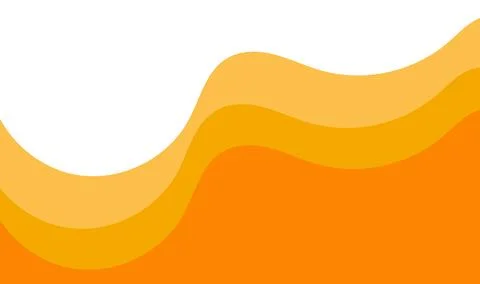 Orange Yellow Waves  Abstract Horizontal Gradient Flow Background 库存插图