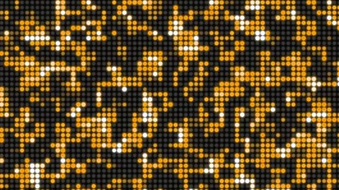 Orange Yellowish Digital Dots Motion Background Stock Footage 320852005