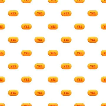 Orange yes buttons seamless pattern background Illustrazione stock