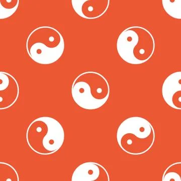Orange ying yang pattern Stock Illustration