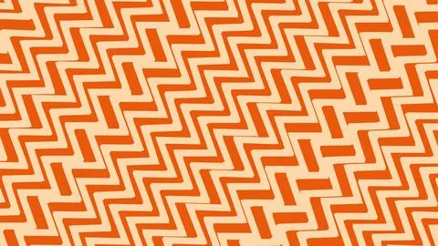 Orange zigzag pattern filling the frame with a repeating geometric motif and  Stock-Illustration