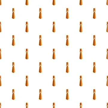 Orange zipper slider pull pattern on white background Stock Illustration