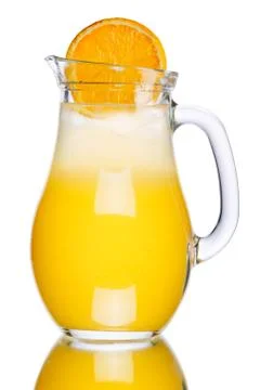 Orangeade in a pitcher Stock Photos