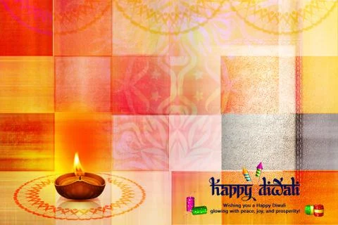 OrangeRedSquare1lampDecorativeBackground Stock Illustration