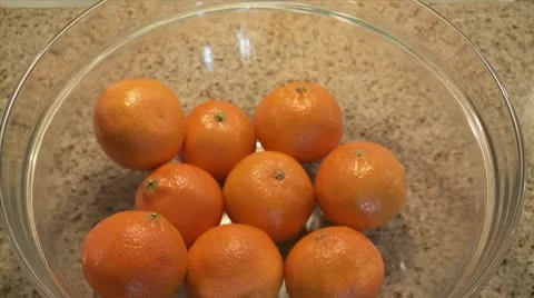 ORANGES ADDED 2 BOWL Video stock 10598214