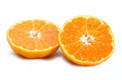 Oranges against white background Stock Photos