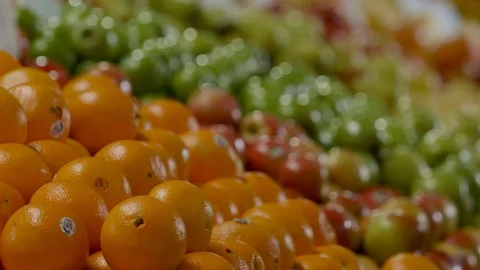 Oranges and apples Stock Footage 90407958