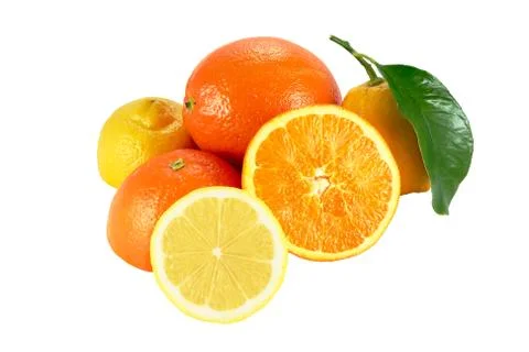 Oranges and lemons Stock Photos