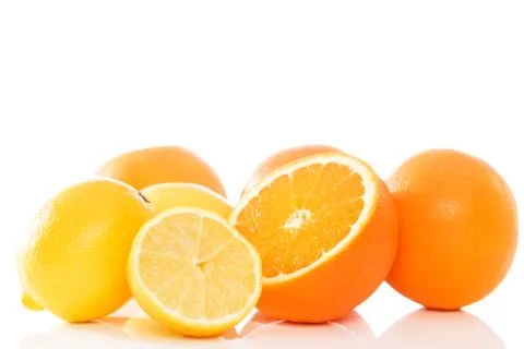 Oranges and lemons Stock Photos