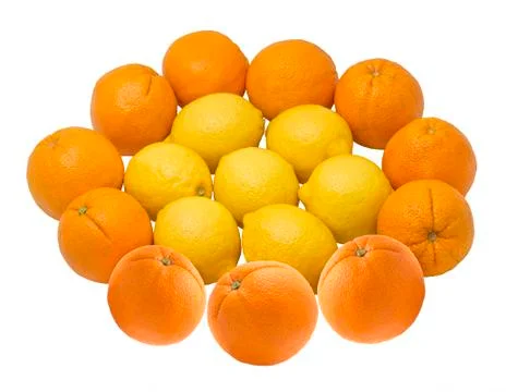 Oranges and lemons Stock Photos