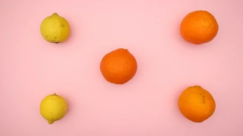 Oranges and lemons - stop motion video 스톡 동영상 102527867